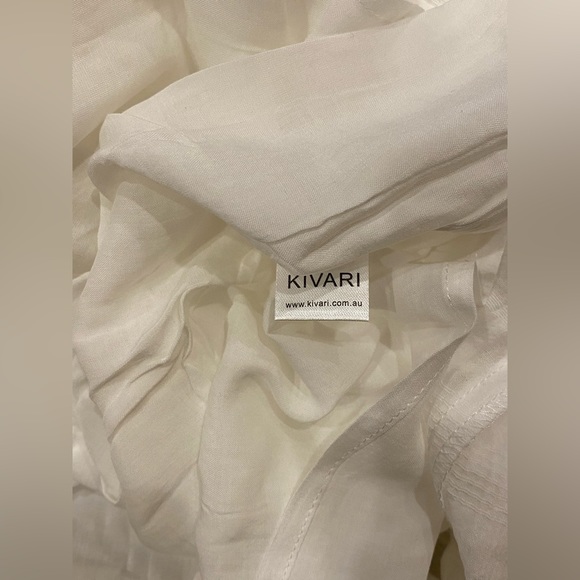 Kivari Serena Babydoll Mini Dress - White - size 10 US - NWT - Picture 16 of 16